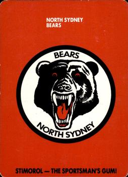 1989 Scanlens #81 Crest - Bears Front